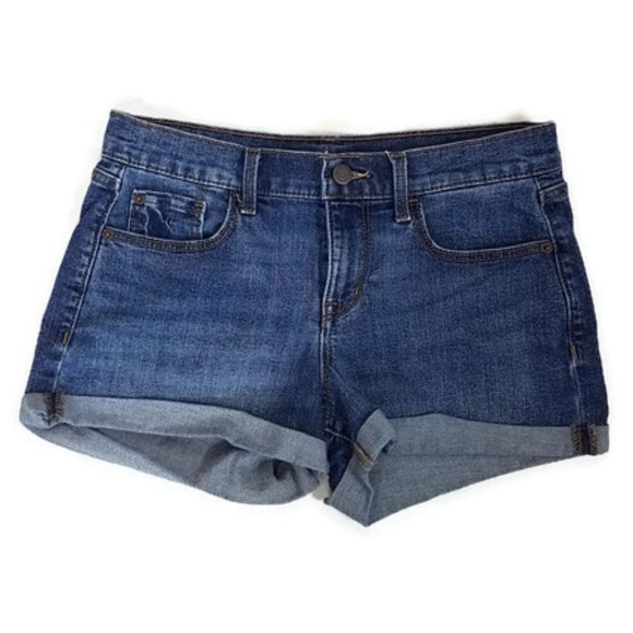 Old Navy Pants - Old Navy Boyfriend Blue Denim Jean Shorts